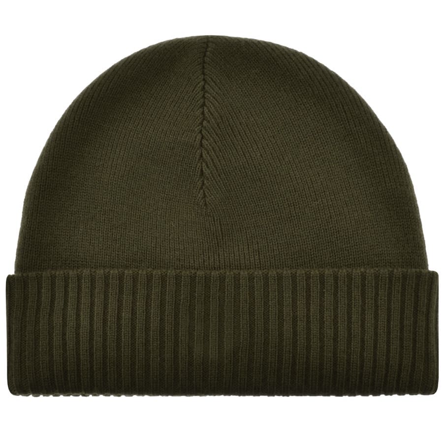 Alternative Image for ProductFred Perry Roll Up Ribbed Beanie Hat Green2